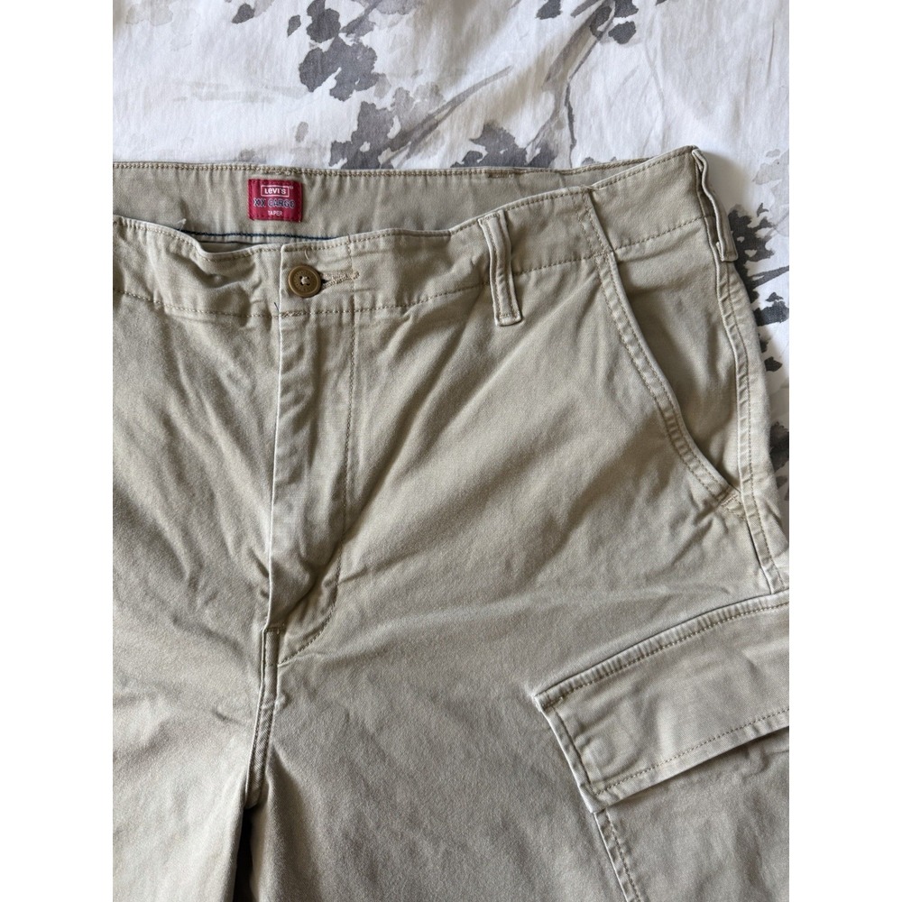 Levi's XX Cargo Taper Pants Workwear Beige Khaki Utility Cotton Stretch